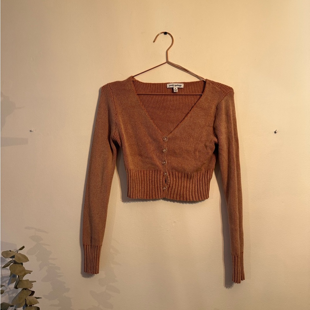 V neck button down cardigan